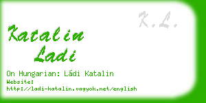 katalin ladi business card